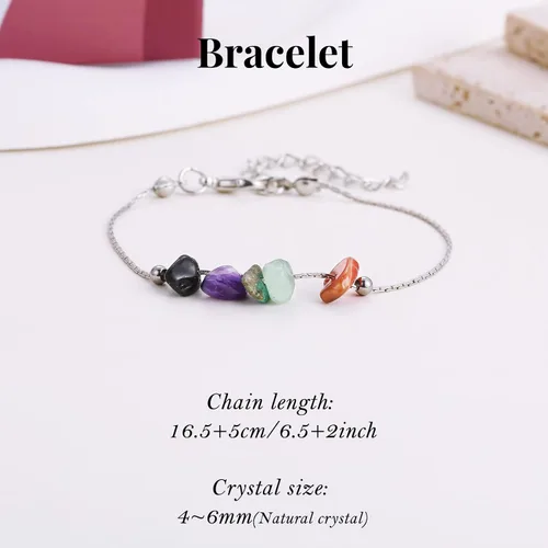 Vista 7 de MJartoria Gargantilla y pulsera de piedra natural con signo del zodiaco para mujer, collar de cristales, pulsera de horóscopo, piedras preciosas
