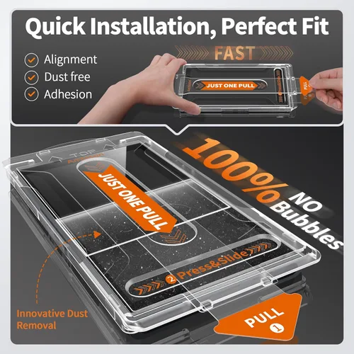Vista 2 de Ambison 2 Pack Screen Protector Designed for Nintendo Switch 2 (2025) 7.9 inch, [Auto-Alignment Kit & HD Clear], Touch Sensitive, 9H Hardness