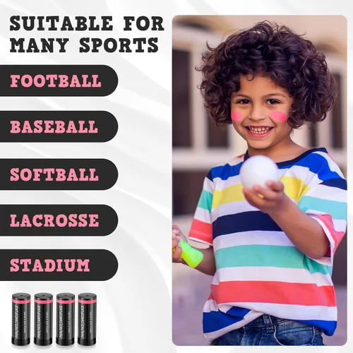 Vista 6 de Sweetude 12 piezas de palo de fútbol, palo de ojos deportivos, pintura facial deportiva para béisbol, sóftbol, estadio, atletas, Halloween, cosplay