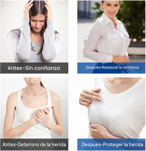 Vista 5 de MERSTEYO Silicona Mama Formas Mastectomía Prótesis Para Cosplay Crossdresser Transgénero Waterdrop 1 Par A A II Copa Beige