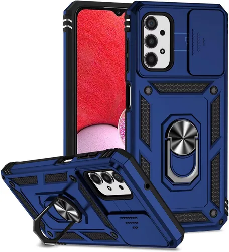 Vista 14 de Funda para Galaxy A32 5G, protección de grado militar para automóvil [soporte integrado] Soporte de anillo de metal de doble capa TPU resistente +