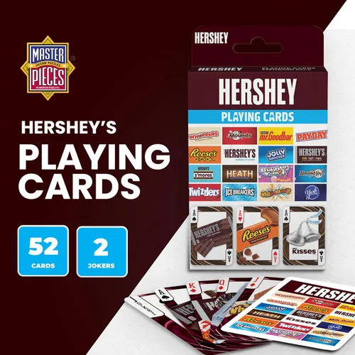 Vista 3 de MasterPieces Cartas de juego con licencia oficial de Hershey - Baraja de 54 cartas para adultos