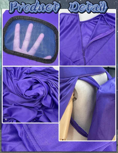 Vista 5 de Disfraz de astronauta para niños, traje espacial rojo y azul, overol de Halloween, mochila de cosplay, disfraces para niños de 3 a 10 años