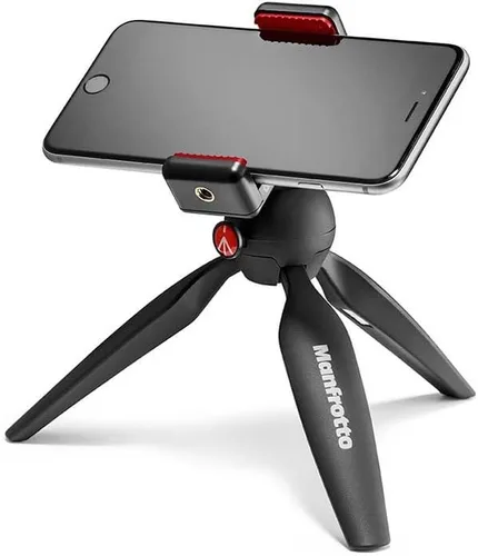 Vista 2 de Manfrotto Mini Trípode con Pinza Universal para Smartphone, Hecho en Italia, para iPhone con o sin Estuche, CSC, Vlogging, Videografía
