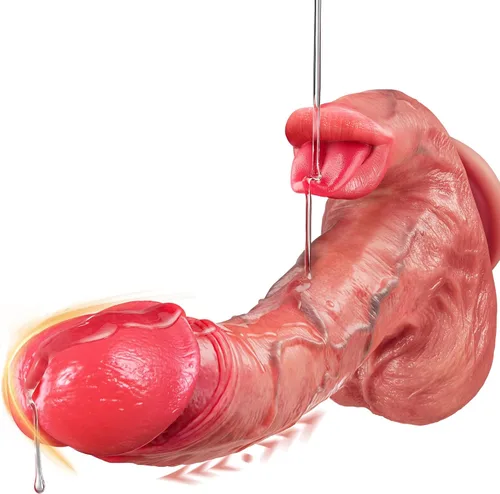 Vista 8 de Consoladore de penetración con vibrador - Juguetes sexuales de silicona realista para estimulación del punto G y anal, 8 modos de penetración, 10