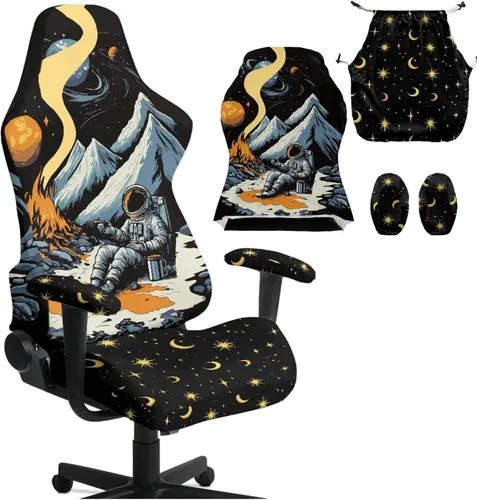 Vista 13 de Peacock Gaming Chair Slipcover with Zipper Computer Chair Covers Strtchable 4pcs Ergonomic Gamer Chairs Protector for Adults,Blue