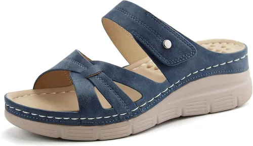 Vista 9 de Ortho + Rest Sandalias ortopédicas cómodas para mujer, sandalias ortopédicas para caminar con soporte de arco