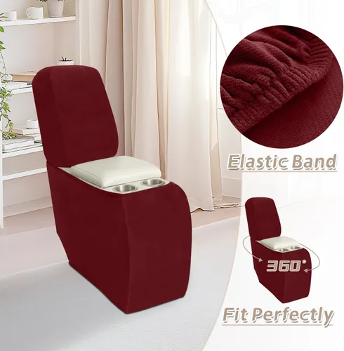 Vista 294 de Arfntevss Fundas de sofá seccional reclinable de terciopelo, Funda de sofá seccional de esquina para sofá reclinable, Funda elástica suave