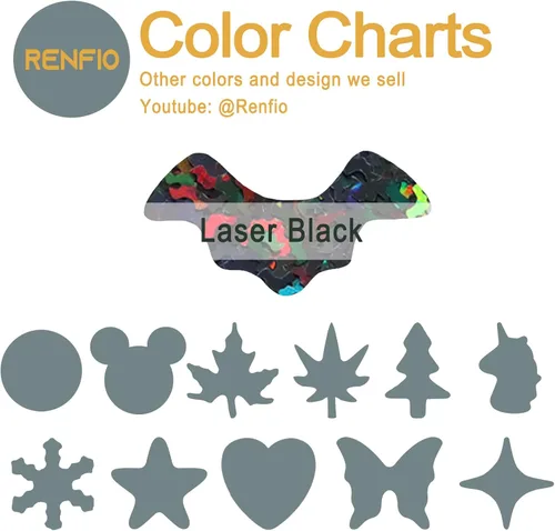 Vista 3 de Renfio 1.75 onzas, 1.76 oz, holográfico, confeti, murciélagos, forma de murciélagos, lentejuelas brillantes, resina brillante, lentejuelas gruesas