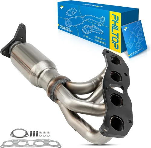 Vista 39 de PHILTOP Convertidor Catalítico de Ajuste Directo para Murano 2009 2010 2011 2012 2013 2014 3.5L, Cáscara de Acero Inoxidable Aluminio 203-1010