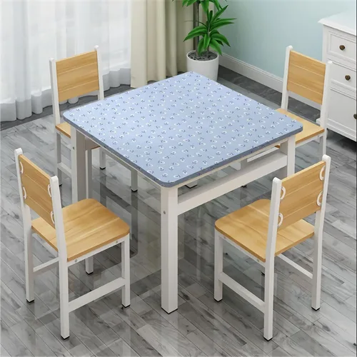 Vista 4 de Manteles florales, lindos manteles de primavera románticos retro cuadrados para mesa de comedor, se adapta a mesas de 24 x 24 pulgadas