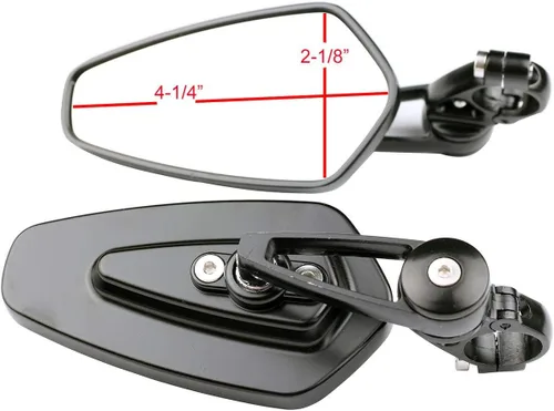 Vista 3 de Espejos de barra de flecha negra compatibles con Yamaha Vmax 1700 VMX1700 2011