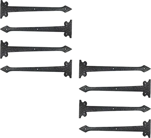 Vista 7 de Adonai Hardware Agee - Correa de aluminio resistente de 7 pulgadas con bisagra frontal falsa o falsa o falsa (paquete de 4, latón antiguo)