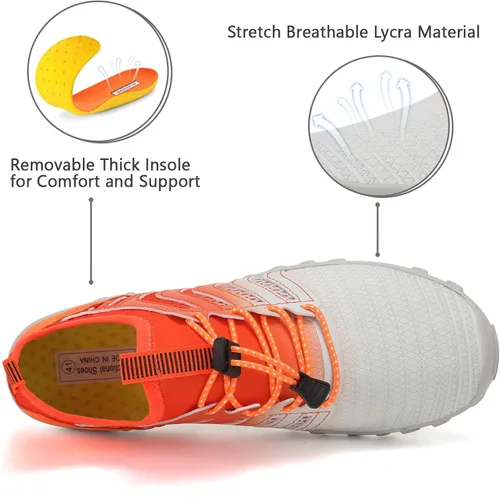 Vista 2 de WateLves - Zapatos de agua para hombres y mujeres, para natación, para la playa, la piscina, surfear, hacer yoga o aeróbics acuático, calcetines