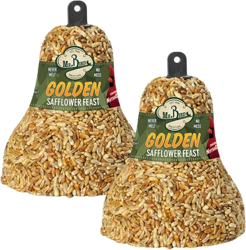 Vista 7 de Mr. Bird Paquete de 6 campanas de semillas de aves silvestres Golden Safflower Feast de 10 onzas