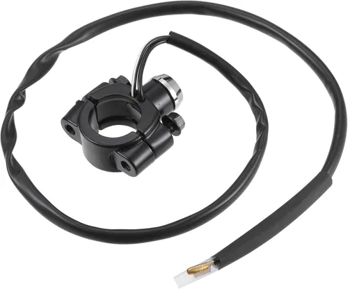 Vista 4 de X AUTOHAUX Botón de interruptor de arranque de bocina de control de manillar de motocicleta de 7/8 "con conectores aleación de aluminio negro