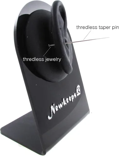 Vista 6 de NewkeepsR - Broche de titanio G23 de ajuste a presión 20g18g16g arete labret para labio monroe tragus