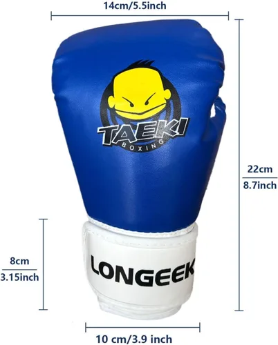 Vista 3 de Guantes de boxeo para niños de 4/6 onzas, guantes de entrenamiento, guantes de bolsa, guantes de lucha para niños de 3 a 15 años