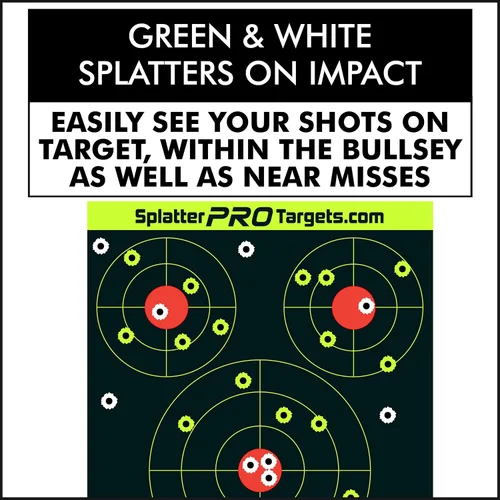 Vista 3 de 12x18 Splatter Targets. Shots Burst with a Bright Splatter Upon Impact. Instantly See Your Shots