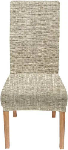 Vista 98 de TOMWISH Juego de 2 fundas para sillas de comedor, color turquesa y gris, fundas elásticas para sillas Parsons, de elastano, lavables, protectores