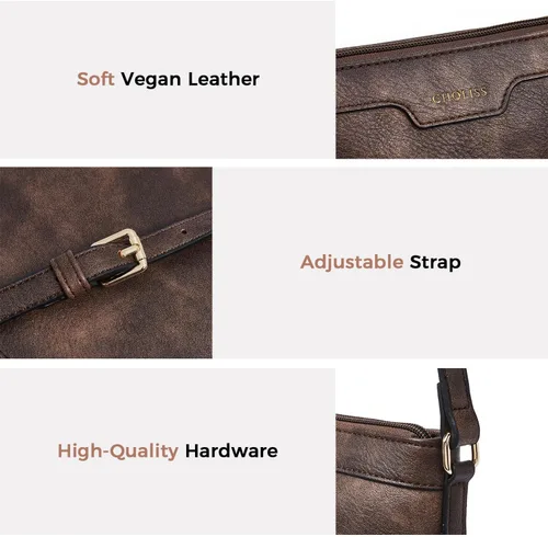 Vista 4 de CHOLISS Crossbody Bags for Women, Purses for Women Handbags with Vegan Leather, Travel Purse Over Shoulder Bag