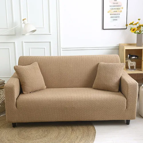 Vista 10 de Funda elástica para sillón, funda de sillón gruesa y elástica de tela jacquard, protector de muebles de color sólido, funda de sofá para niños