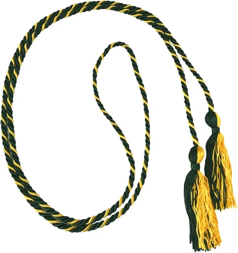Vista 47 de Cordón de honor de graduación para graduaciones universitarias, escuela secundaria y más duradero y brillante (oro antiguo) - Paquete de 10