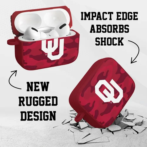 Vista 4 de AFFINITY BANDS Oklahoma Sooners Camo HDX - Funda compatible con Apple AirPods Pro
