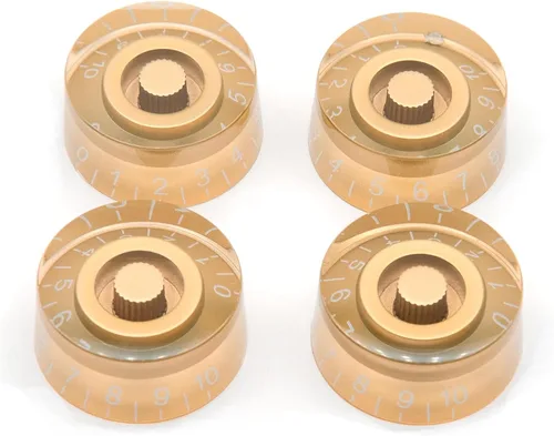 Vista 8 de 4 perillas de marcación rápida de guitarra LP de tamaño imperial de pulgadas, 24 manijas de control de estrías finas para ollas Les Paul/CTS de EE.