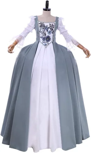 Vista 2 de Outlander - Vestido de boda bordado de Claire Fraser para mujer, vestido de fiesta