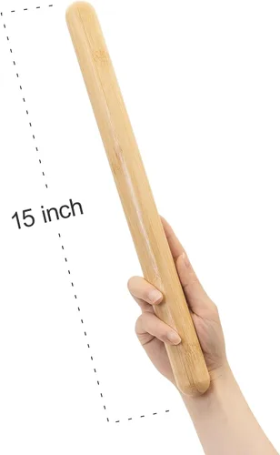 Vista 2 de Varilla de masaje de bambú - Rodillo para moldear el cuerpo, herramienta de masaje Guasha para relajar los músculos