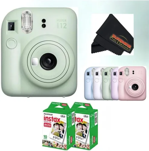 Vista 13 de Fujifilm Cámara instantánea Instax Mini 12 - Blossom Pink con 3 paquetes individuales