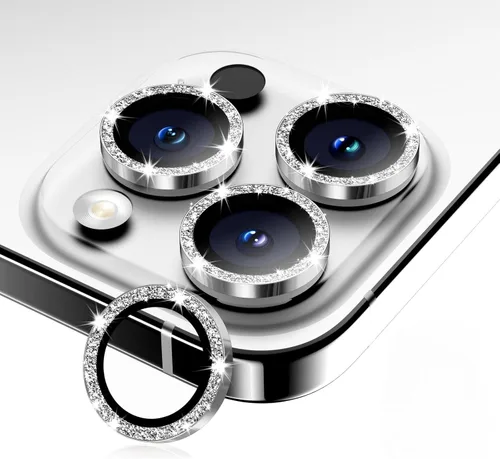 Vista 10 de Protector de lente de cámara para iPhone 15 Pro/15 Pro Max, protector de pantalla de vidrio templado, accesorios de cubierta de cámara individual