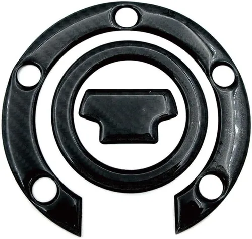 Vista 6 de Almohadillas de tanque de motocicleta de fibra de carbono para tanque de combustible, cubierta de tapa de depósito de combustible, calcomanías