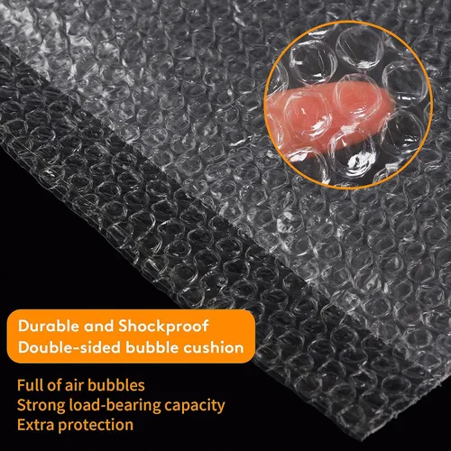 Vista 3 de 100 bolsas de burbujas transparentes, 8 x 12 pulgadas, bolsa de burbujas para embalaje y envío, bolsas protectoras de burbujas de doble capa