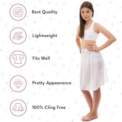Vista 3 de Rosette Girls Half Slip - Sin adherirse - Material de nailon