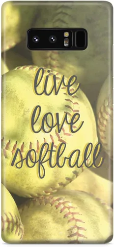 Vista 20 de Inspired Cases - Compatible con iPhone Xs Max - Funda protectora con textura 3D para Apple iPhone Xs Max - Live Love Softball