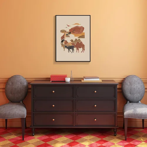 Vista 9 de OAOPIC Póster enmarcado con versículos bíblicos de la Biblia de Noé, arte de pared de historia bíblica cristiana, pintura impresa de escritura