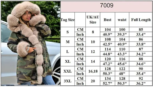 Vista 5 de Roiii Women Thicken Warm Winter Coat Hood Down Parka Faux Fur Outdoor Overcoat Long Jacket Outwear
