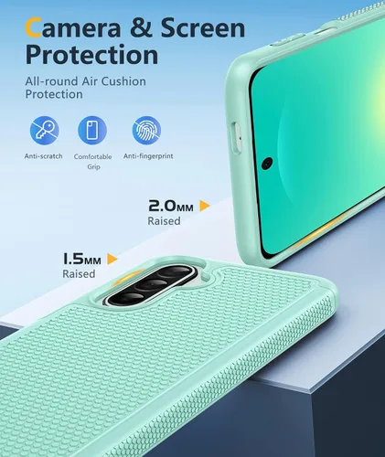 Vista 679 de FNTCASE Funda para iPhone 17 Pro: Fundas delgadas translúcidas de color azul claro compatibles con MagSafe, protección completa de la cámara
