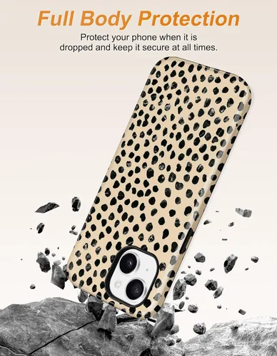 Vista 130 de Jusy Funda compatible con MagSafe con estampado de caparazón de tortuga marrón para iPhone 7/8/SE, cubierta protectora de TPU suave magnética