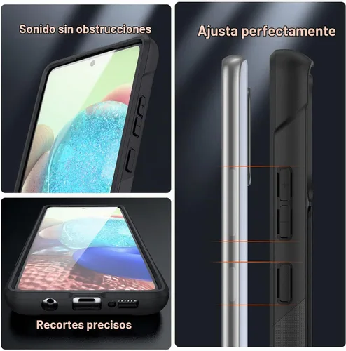 Vista 6 de Funda diseñada para Samsung Galaxy A71 5G, funda 2 en 1 regalo de grado militar, protección contra caídas, cubierta resistente de servicio pesado, a