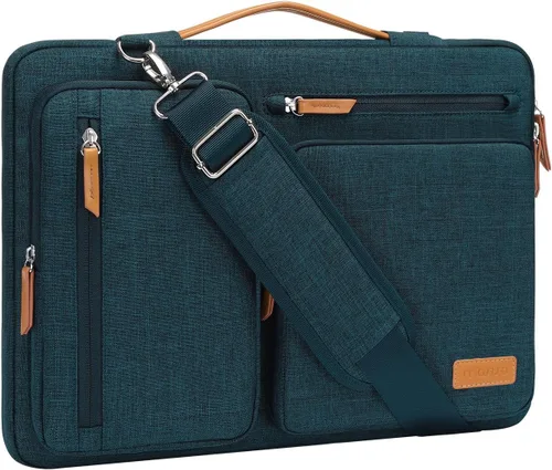 Vista 14 de MOSISO 360 Bolsa de hombro protectora para laptop de 13.3 pulgadas, 13-13.3 pulgadas Azul (Air Blue)