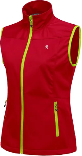 Vista 9 de Little Donkey Andy Chaleco Softshell Ligero para Mujer, Chaqueta sin Mangas Resistente al Viento para Correr, Senderismo y Viajes Negro