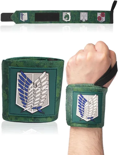 Vista 7 de Muñequeras de anime de 24 pulgadas para hombres y mujeres, 1 par cada uno, accesorios de gimnasio para levantamiento de pesas y mejorar
