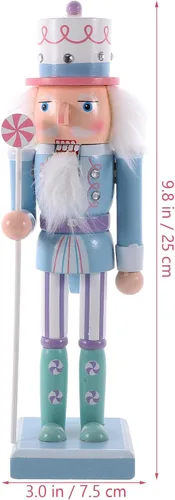 Vista 7 de Adorno de cascanueces de madera azul soldado de Navidad para el festival de Navidad