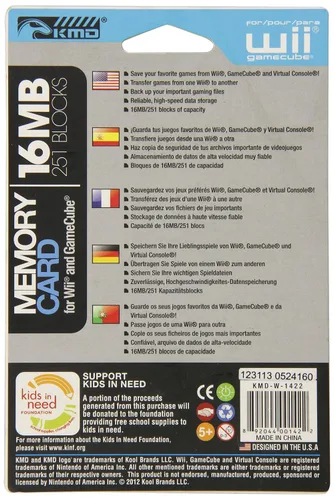 Vista 2 de KMD WiiGamecube Komodo Memory Card 16MB 251 Blocks