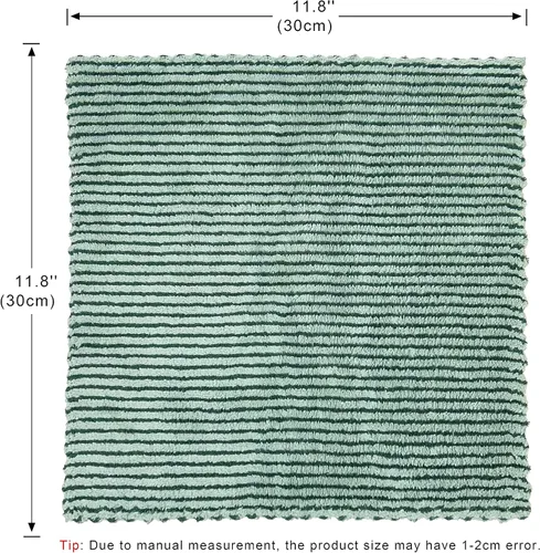 Vista 6 de Toallas de microfibra de 12 x 12 pulgadas, paquete de 10 toallas de limpieza altamente absorbentes, paño de microfibra para lavar platos, automóvil