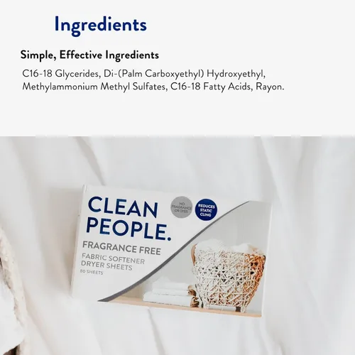 Vista 8 de The Clean People Hojas suavizantes de tela, hojas de secadora, suavizan y eliminan la adherencia estática, suavizante vegano para ropa, aceites