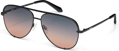 Vista 12 de QUAY High Key Extra Large Aviator Sunglasses Negro/Desvanecer